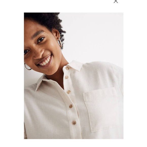 Madewell Flannel Classic EX-Boyfriend Popover Shirt - Picture 11 of 14